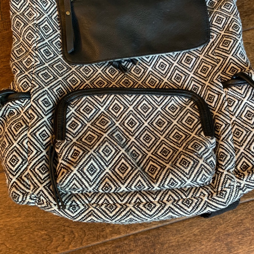 Madden Girl Geometric Design Drawstring Backpack - Picture 2 of 8